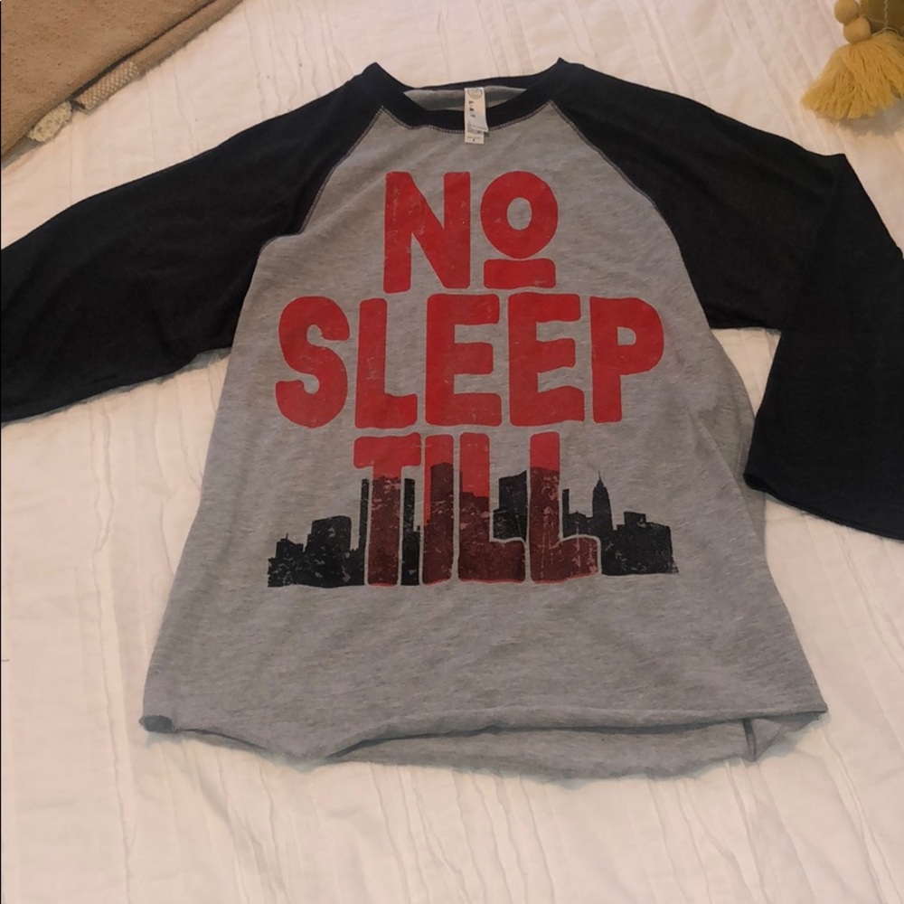 no sleep till Brooklyn baseball shirt